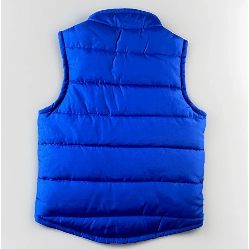 The Childrens Place XS 4 Renew Blue Puffer Vest Water Resistant Fleece Lined NWT
